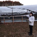 恵那市飯地町の太陽光発電施設を視察。2月１２日、午後。